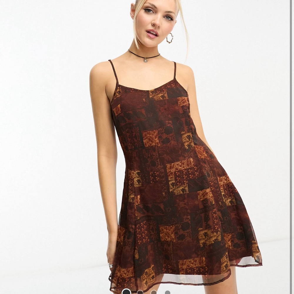 Daisy Street Retro patchwork mini dress. Never Worn.